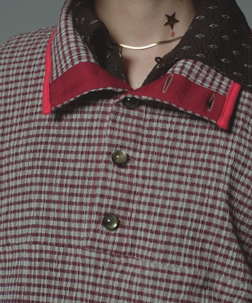 amok(アモク)の「CHECK BLOUSE TEE(ポロシャツ・メンズ・レッド/ブルー・M/L/S)」の14枚目の写真