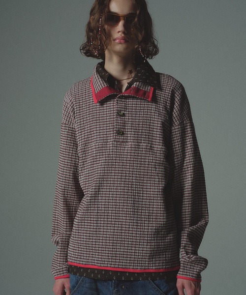 amok(アモク)の「CHECK BLOUSE TEE(ポロシャツ・メンズ・レッド/ブルー・M/L/S)」の13枚目の写真