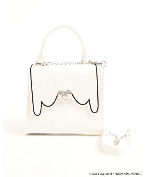 TRAVAS TOKYO(トラバス トウキョウ)の「【TRAVAS TOKYO×NEEDY GIRL OVERDOSE】2WAYエンジェルフラップバッグ(ハンドバッグ・レディース・ブラック/ホワイト・FREE)」の8枚目の写真