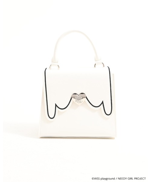 TRAVAS TOKYO(トラバス トウキョウ)の「【TRAVAS TOKYO×NEEDY GIRL OVERDOSE】2WAYエンジェルフラップバッグ(ハンドバッグ・レディース・ブラック/ホワイト・FREE)」の9枚目の写真