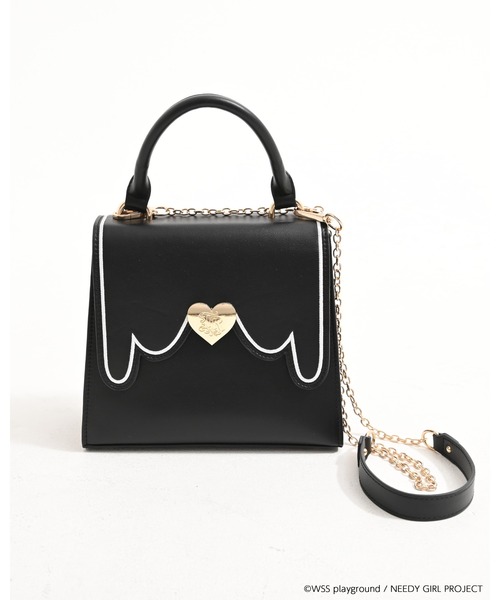 TRAVAS TOKYO(トラバス トウキョウ)の「【TRAVAS TOKYO×NEEDY GIRL OVERDOSE】2WAYエンジェルフラップバッグ(ハンドバッグ・レディース・ブラック/ホワイト・FREE)」の13枚目の写真