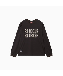 Refocus Mesh Round Neck T Shirt_Brown
