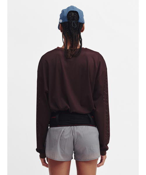 MENASOO（ミナス）の「Refocus Mesh Round Neck T Shirt_Brown（Tシャツ/カットソー・レディース・ブラウン・FREE/2）」の2枚目の写真