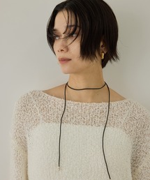 【WEB限定】モヘア混テープヤーンボートネックプルオーバー