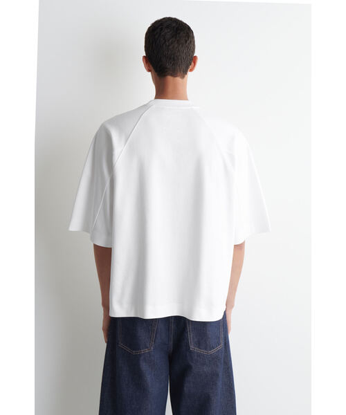 COS(コス)の「オーバーサイズ インターロック コットンTシャツ(Tシャツ/カットソー・メンズ・ホワイト系・L/XL/XS/S/M)」の3枚目の写真