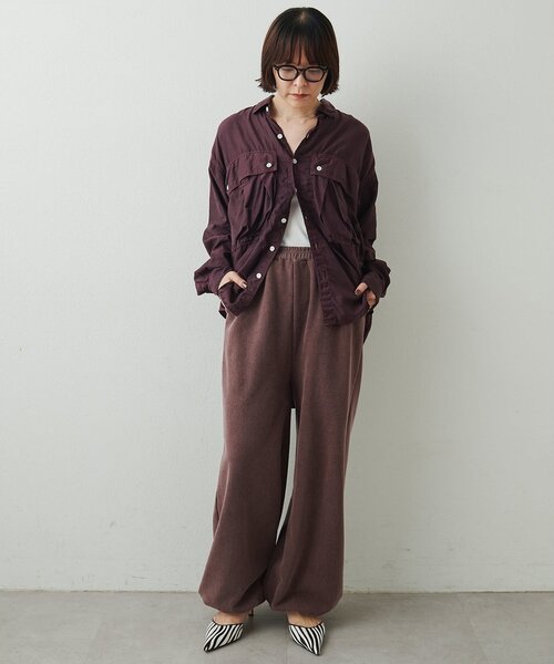 Whim Gazette(ウィムガゼット)の「ヴィンテージ裏毛パンツ(スウェットパンツ・レディース・ベージュ/ブラウン・FREE)」の11枚目の写真