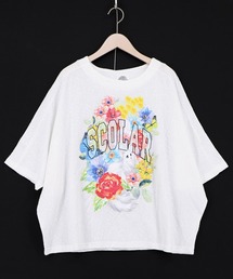 ScoLar(スカラー) 花ネコ柄 ローズジャガードプルオーバー