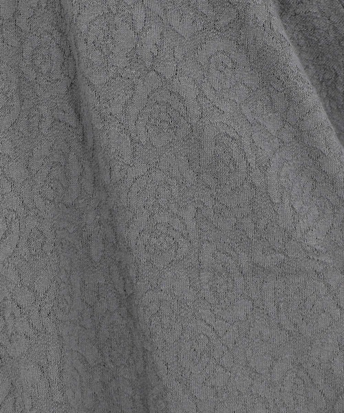 ScoLar(スカラー)の「ScoLar(スカラー) 花ネコ柄 ローズジャガードプルオーバー(Tシャツ/カットソー・レディース・オフホワイト/ブルー/チャコールグレー・MEDIUM)」の19枚目の写真