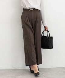 ベルト付ワイドストレート