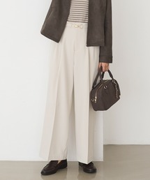ベルト付ワイドストレート