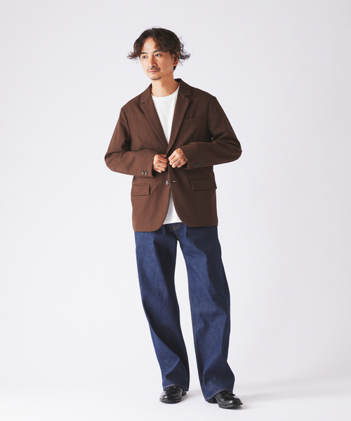 JOURNAL STANDARD relume(ジャーナルスタンダード レリューム)の「ソフト メランジ ”ウォッシャブル” 2Bジャケット(テーラードジャケット・メンズ・ブラウン/ブラック・LARGE/MEDIUM)」の4枚目の写真