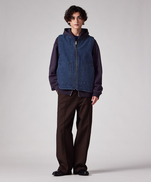 Dickies（ディッキーズ）の「Dickies(R) × PS Paul Smith 刺し子デニム ワークベスト / 262251 DC003（その他アウター・メンズ・ダークインディゴブルー・LARGE/MEDIUM）」の7枚目の写真