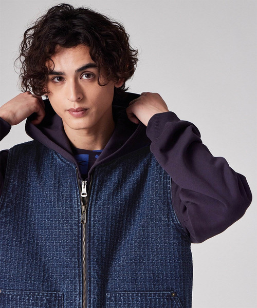 Dickies（ディッキーズ）の「Dickies(R) × PS Paul Smith 刺し子デニム ワークベスト / 262251 DC003（その他アウター・メンズ・ダークインディゴブルー・LARGE/MEDIUM）」の9枚目の写真