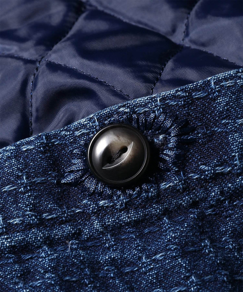 Dickies（ディッキーズ）の「Dickies(R) × PS Paul Smith 刺し子デニム ワークベスト / 262251 DC003（その他アウター・メンズ・ダークインディゴブルー・LARGE/MEDIUM）」の10枚目の写真