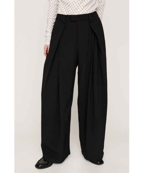 SLY(スライ)の「TUCK WIDE MANNISH SLACKS タックワイドマニッシュスラックス 秋服(スラックス・レディース・杢グレー/ブラック・2/1)」の2枚目の写真