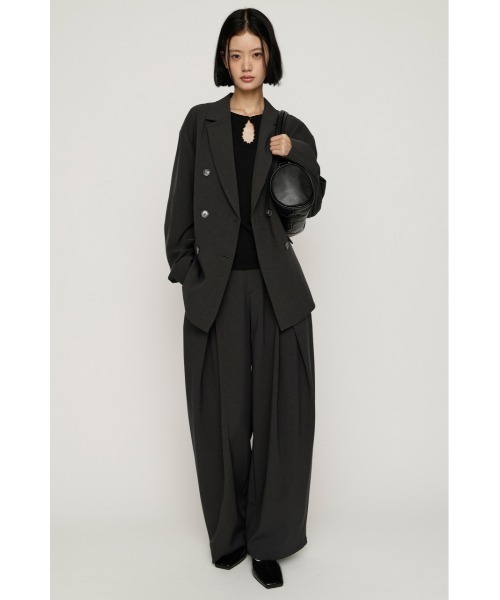 SLY(スライ)の「TUCK WIDE MANNISH SLACKS タックワイドマニッシュスラックス 秋服(スラックス・レディース・杢グレー/ブラック・2/1)」の8枚目の写真