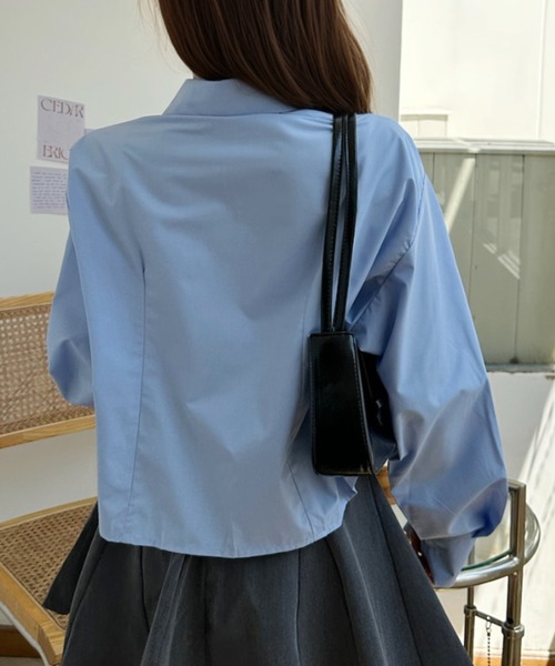 Ada.(エイダ)の「シャーリング レギュラーカラー ブラウス(シャツ/ブラウス・レディース・ホワイト/ブラウン/ブルーグレー・FREE)」の13枚目の写真