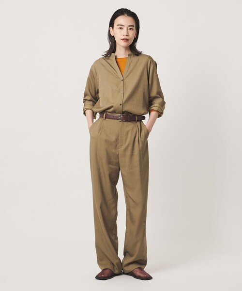 MARW UNITED ARROWS(マルゥ ユナイテッドアローズ)の「<MARW UNITED ARROWS>バンドカラー スキッパー シャツ(シャツ/ブラウス・レディース・モカ/ネイビー・FREE)」の4枚目の写真