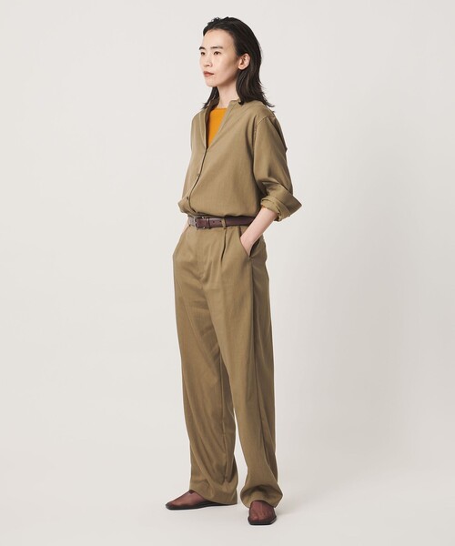 MARW UNITED ARROWS(マルゥ ユナイテッドアローズ)の「<MARW UNITED ARROWS>バンドカラー スキッパー シャツ(シャツ/ブラウス・レディース・モカ/ネイビー・FREE)」の5枚目の写真