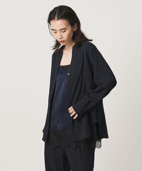 MARW UNITED ARROWS(マルゥ ユナイテッドアローズ)の「<MARW UNITED ARROWS>バンドカラー スキッパー シャツ(シャツ/ブラウス・レディース・モカ/ネイビー・FREE)」の6枚目の写真