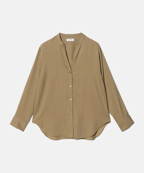 MARW UNITED ARROWS(マルゥ ユナイテッドアローズ)の「<MARW UNITED ARROWS>バンドカラー スキッパー シャツ(シャツ/ブラウス・レディース・モカ/ネイビー・FREE)」の11枚目の写真