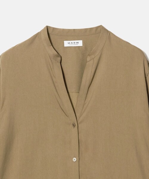 MARW UNITED ARROWS(マルゥ ユナイテッドアローズ)の「<MARW UNITED ARROWS>バンドカラー スキッパー シャツ(シャツ/ブラウス・レディース・モカ/ネイビー・FREE)」の13枚目の写真