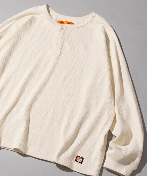 RED KAP（レッドキャップ）の「RED KAP/レッドキャップ 別注 ヘンリーネック ロングスリーブ サーマル Tシャツ（Tシャツ/カットソー・メンズ・オリーブ/ブラック/ホワイト/チャコールグレー・SMALL/MEDIUM/LARGE）」の6枚目の写真