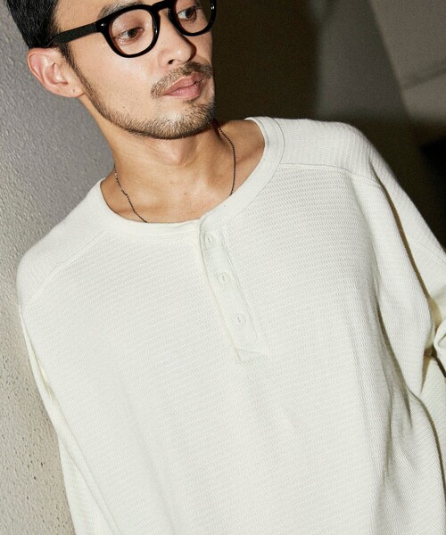 RED KAP（レッドキャップ）の「RED KAP/レッドキャップ 別注 ヘンリーネック ロングスリーブ サーマル Tシャツ（Tシャツ/カットソー・メンズ・オリーブ/ブラック/ホワイト/チャコールグレー・SMALL/MEDIUM/LARGE）」の7枚目の写真