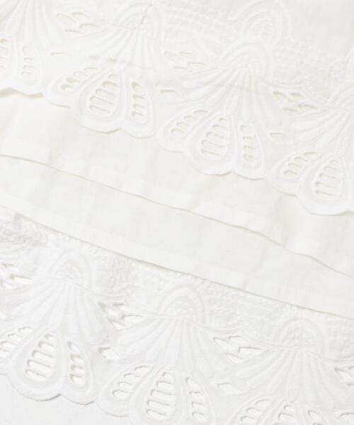 かぐれ(カグレ)の「スカラップ刺繍タックスカート(スカート・レディース・ブラック/オフホワイト・FREE)」の15枚目の写真