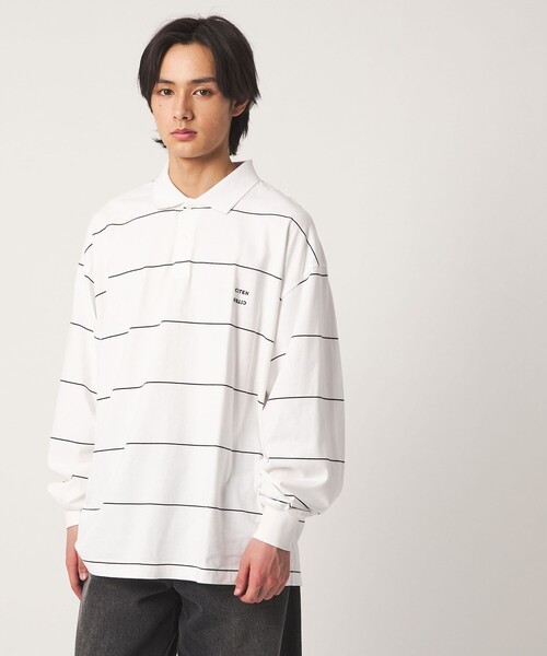 CITEN（シテン）の「＜CITEN＞ピンボーダーポロシャツ（ポロシャツ・メンズ・ブラック/ホワイト/ネイビー・L/M）」の2枚目の写真