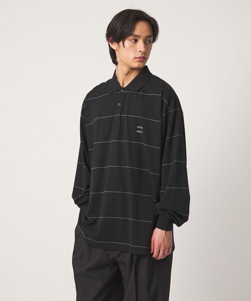 CITEN（シテン）の「＜CITEN＞ピンボーダーポロシャツ（ポロシャツ・メンズ・ブラック/ホワイト/ネイビー・L/M）」の11枚目の写真