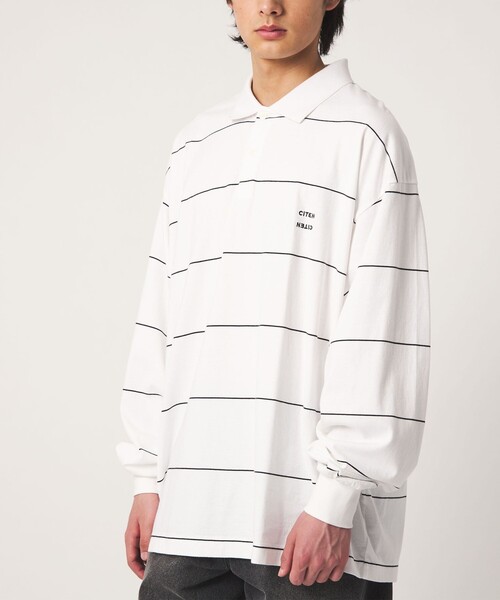 CITEN（シテン）の「＜CITEN＞ピンボーダーポロシャツ（ポロシャツ・メンズ・ブラック/ホワイト/ネイビー・L/M）」の13枚目の写真