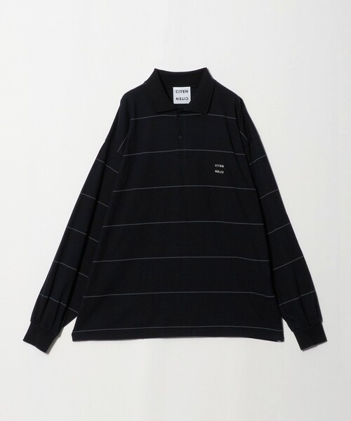 CITEN（シテン）の「＜CITEN＞ピンボーダーポロシャツ（ポロシャツ・メンズ・ブラック/ホワイト/ネイビー・L/M）」の5枚目の写真