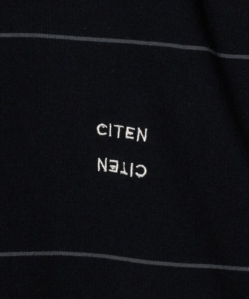CITEN（シテン）の「＜CITEN＞ピンボーダーポロシャツ（ポロシャツ・メンズ・ブラック/ホワイト/ネイビー・L/M）」の7枚目の写真