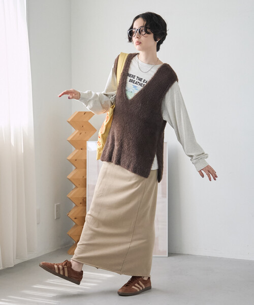 FREAK'S STORE(フリークスストア)の「ヴィンテージライクロンT/プリントロンT(Tシャツ/カットソー・レディース・ライトグレー/チャコール/オフホワイト・フリ-)」の10枚目の写真