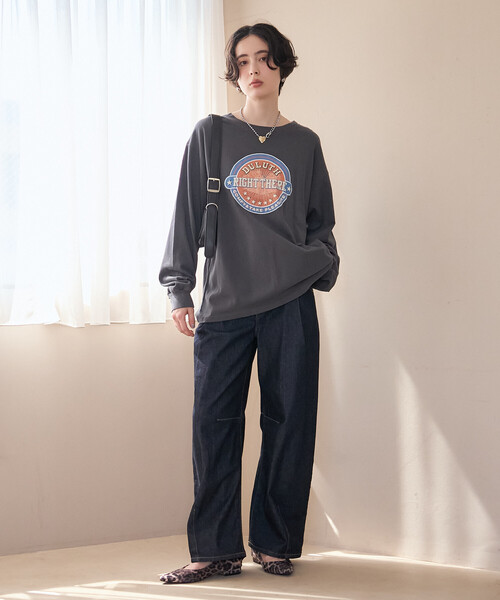 FREAK'S STORE(フリークスストア)の「ヴィンテージライクロンT/プリントロンT(Tシャツ/カットソー・レディース・ライトグレー/チャコール/オフホワイト・フリ-)」の13枚目の写真