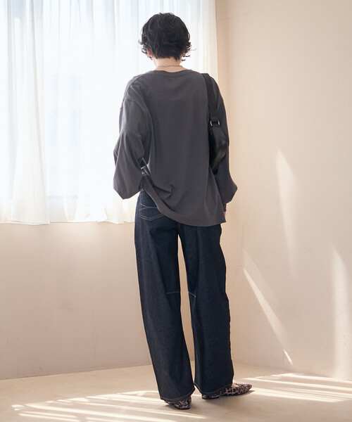 FREAK'S STORE(フリークスストア)の「ヴィンテージライクロンT/プリントロンT(Tシャツ/カットソー・レディース・ライトグレー/チャコール/オフホワイト・フリ-)」の16枚目の写真