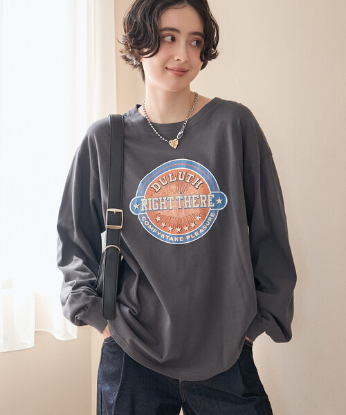 FREAK'S STORE(フリークスストア)の「ヴィンテージライクロンT/プリントロンT(Tシャツ/カットソー・レディース・ライトグレー/チャコール/オフホワイト・フリ-)」の20枚目の写真
