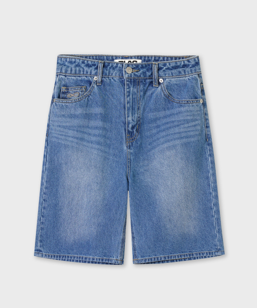 PLAC WOMEN（プレイス・ウィメン）の「ワイドバミューダデニムパンツブルー（デニムパンツ・レディース・ブルー・SMALL/MEDIUM/LARGE）」の6枚目の写真