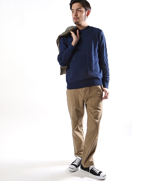 FREAK'S STORE（フリークスストア）の「インディゴケーブルニットプルオーバー（ニット/セーター・メンズ・ネイビー/ブルー・MEDIUM/LARGE）」の11枚目の写真