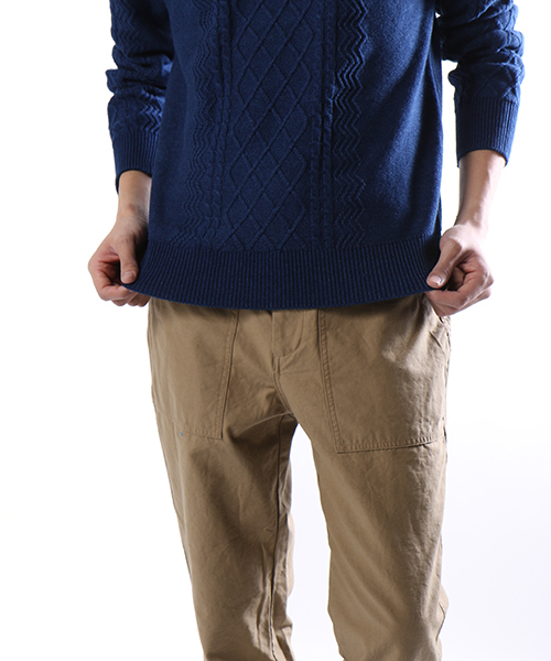 FREAK'S STORE（フリークスストア）の「インディゴケーブルニットプルオーバー（ニット/セーター・メンズ・ネイビー/ブルー・MEDIUM/LARGE）」の13枚目の写真