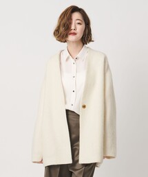 ＜conte＞シャギー ノーカラーコート