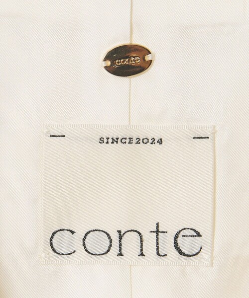 conte（コンテ）の「＜conte＞シャギー ノーカラーコート（ノーカラーコート・レディース・ベージュ/ホワイト・FREE）」の18枚目の写真