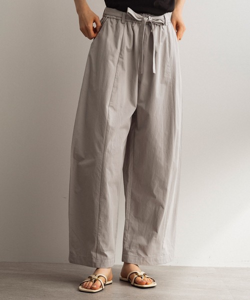 SERENO(セレーノ)の「コットン ワイドパンツ(その他パンツ・レディース・ブラック/ライトグレー/ライトベージュ・ONE SIZE)」の4枚目の写真