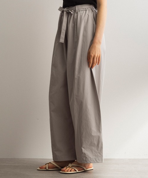 SERENO(セレーノ)の「コットン ワイドパンツ(その他パンツ・レディース・ブラック/ライトグレー/ライトベージュ・ONE SIZE)」の5枚目の写真