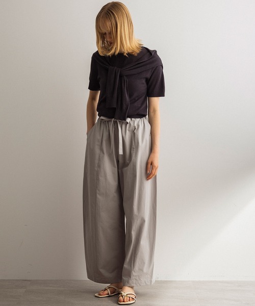 SERENO(セレーノ)の「コットン ワイドパンツ(その他パンツ・レディース・ブラック/ライトグレー/ライトベージュ・ONE SIZE)」の8枚目の写真
