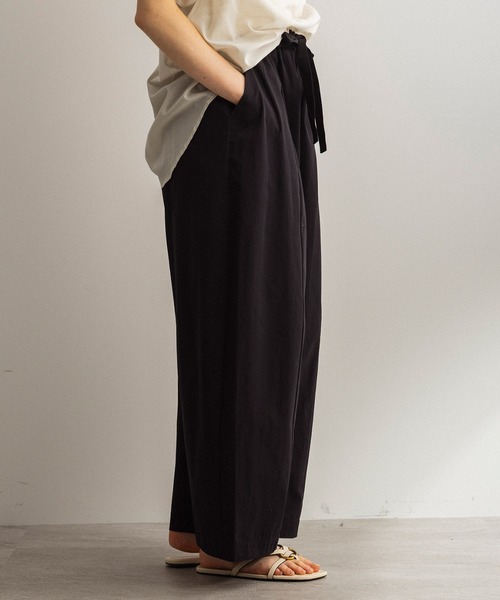 SERENO(セレーノ)の「コットン ワイドパンツ(その他パンツ・レディース・ブラック/ライトグレー/ライトベージュ・ONE SIZE)」の10枚目の写真