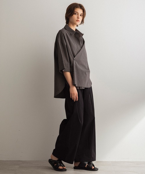 SERENO(セレーノ)の「コットン ワイドパンツ(その他パンツ・レディース・ブラック/ライトグレー/ライトベージュ・ONE SIZE)」の14枚目の写真