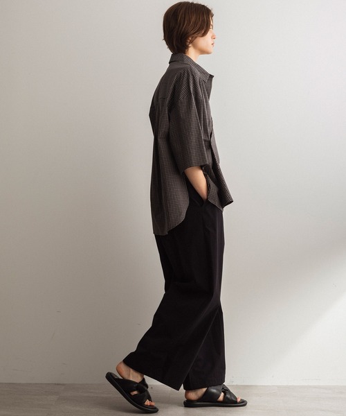 SERENO(セレーノ)の「コットン ワイドパンツ(その他パンツ・レディース・ブラック/ライトグレー/ライトベージュ・ONE SIZE)」の15枚目の写真