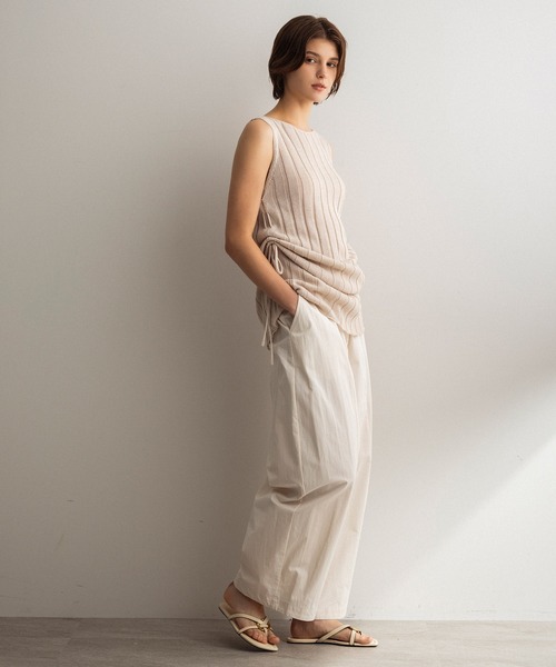 SERENO(セレーノ)の「コットン ワイドパンツ(その他パンツ・レディース・ブラック/ライトグレー/ライトベージュ・ONE SIZE)」の20枚目の写真